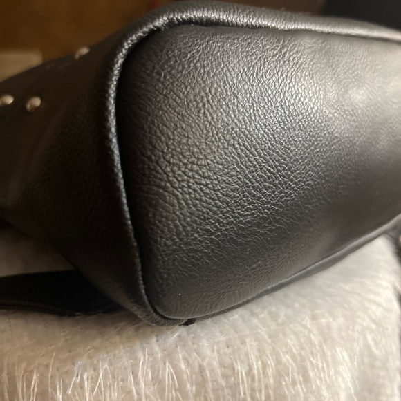 EUC- SUPER CUTE NINE WEST BLACK BACKPACK WITH SILVER STUDS - Picture 9 of 11